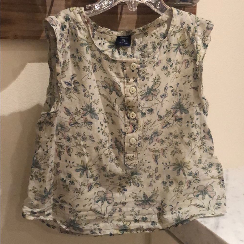 Vintage floral cotton blouse